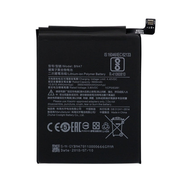 Xiaomi Redmi 6 Pro 4000 mAh BN47 Battery